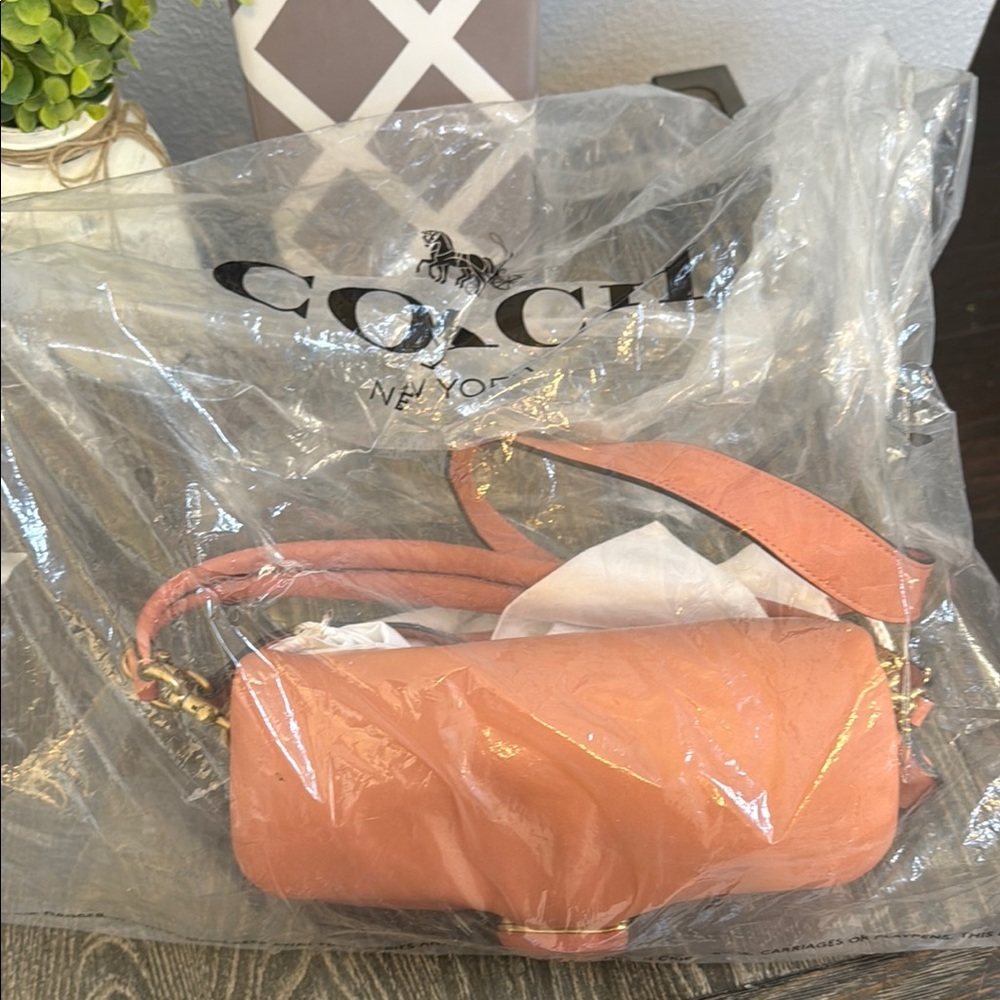 Coach Women's Pillow Tabby Shoulder Bag and Slim Trifold Wallet-Light Coral - Picture 12 of 16
